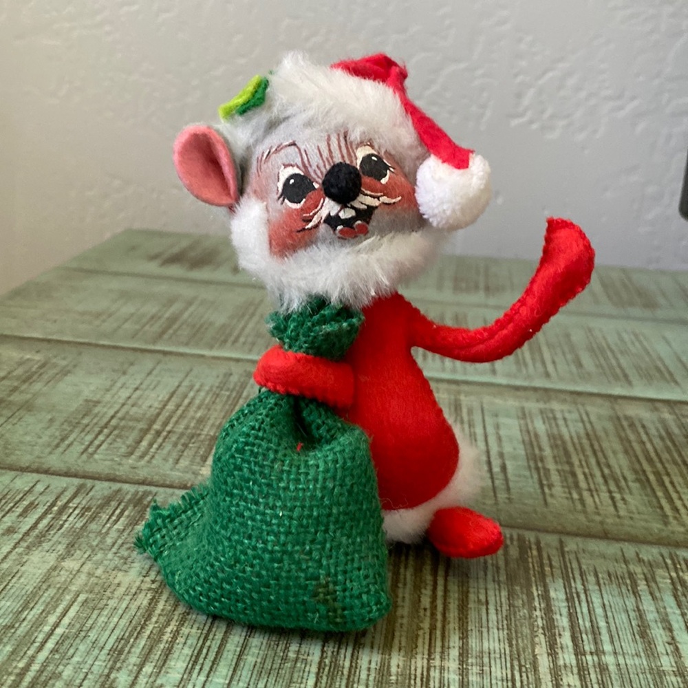 VINTAGE Annalee 1965 Santa clause mouse
